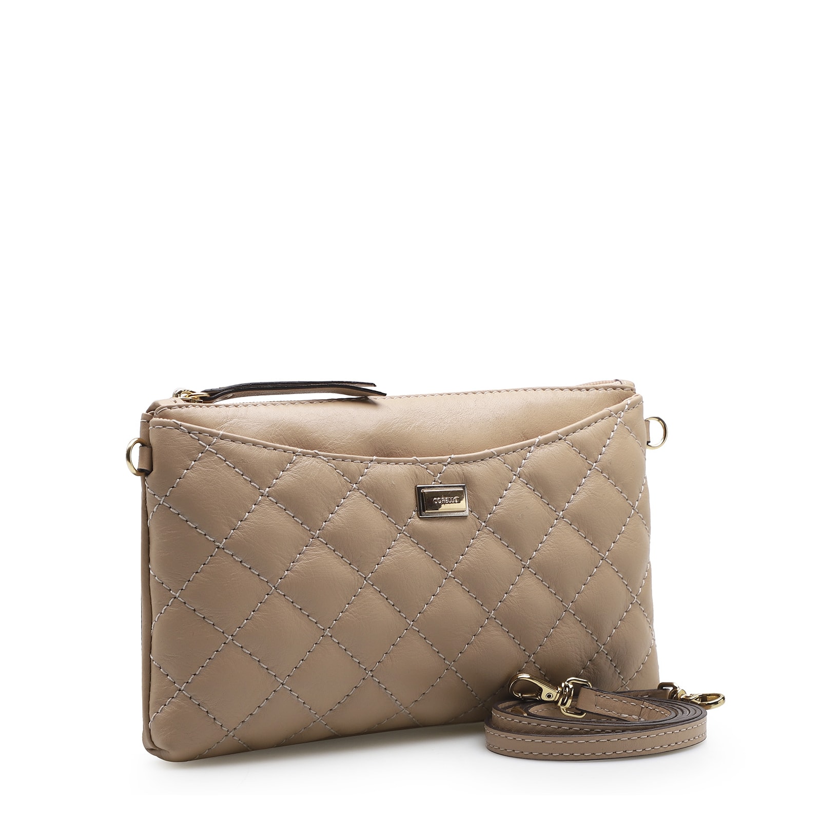 Bolsa Transversal Couro Nude