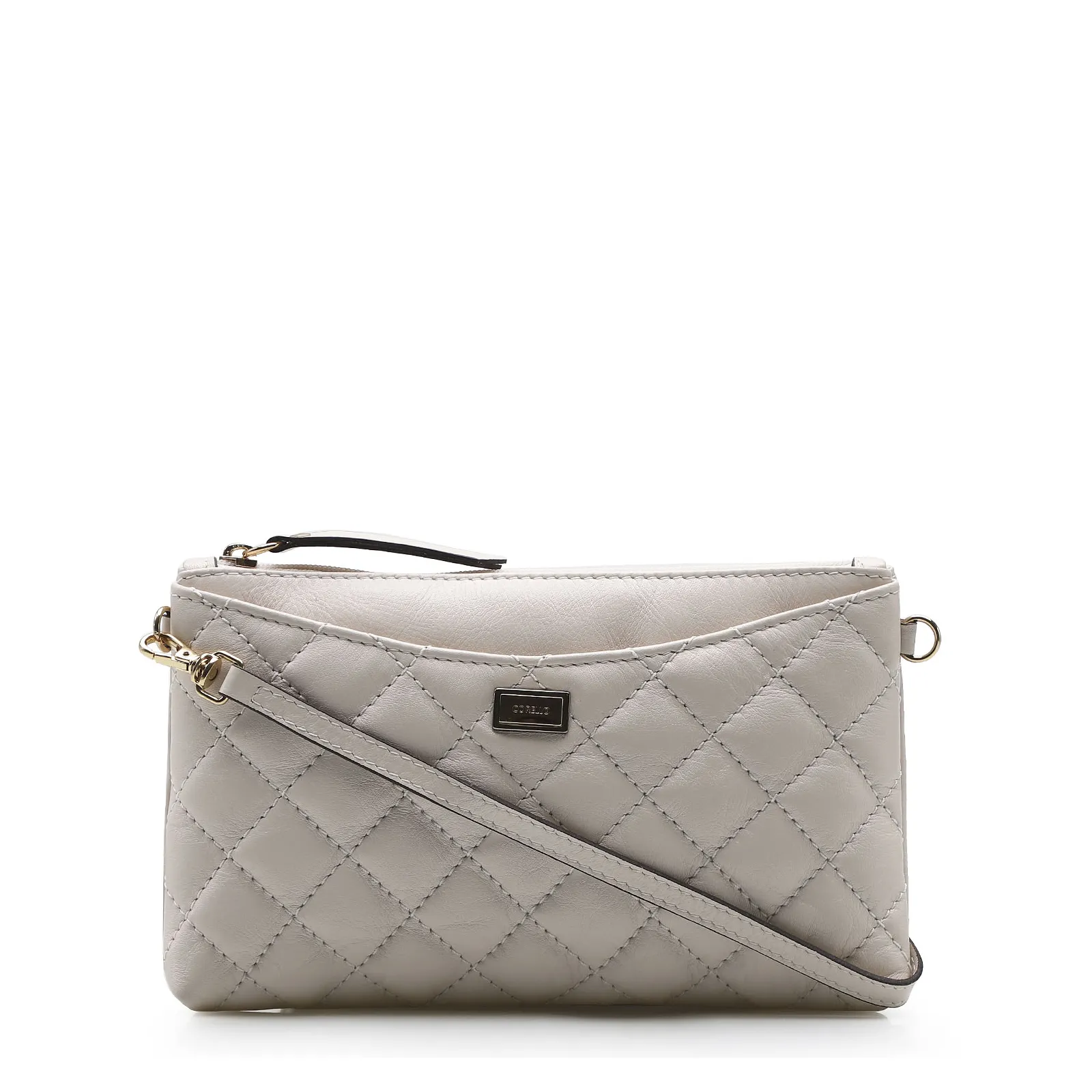 Bolsa Transversal Couro Off White