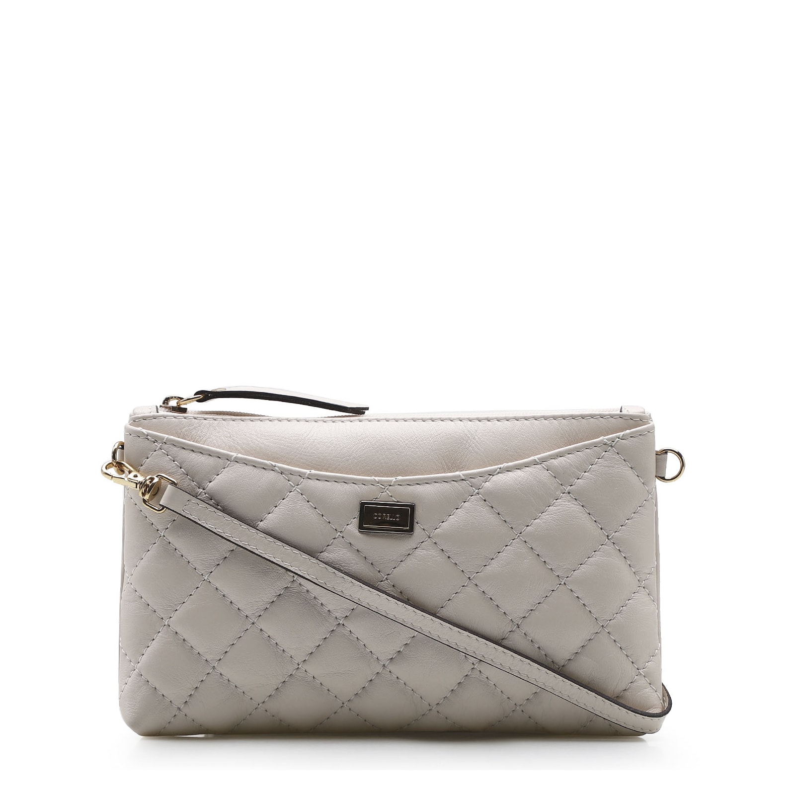 Bolsa Transversal Couro Off White