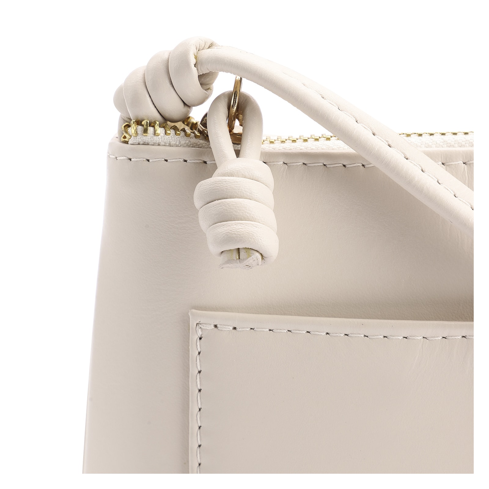 Bolsa Transversal Couro Off White