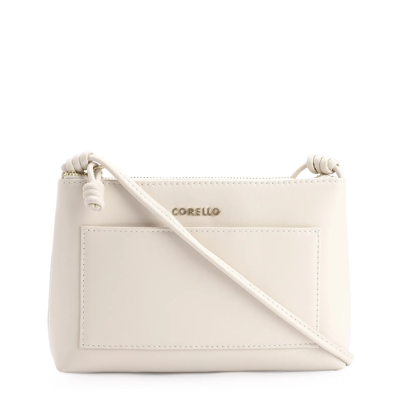Bolsa Transversal Couro Off White