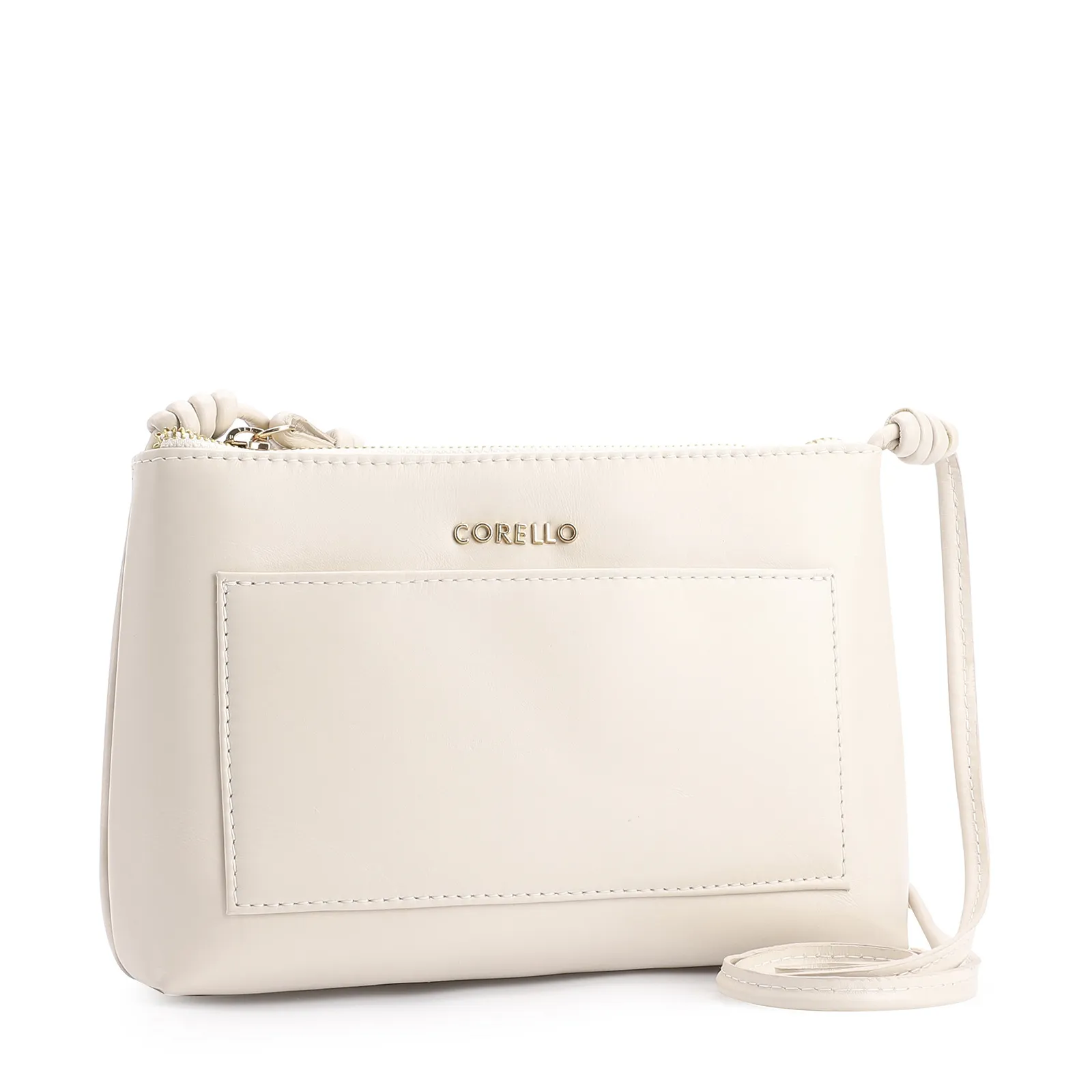Bolsa Transversal Couro Off White