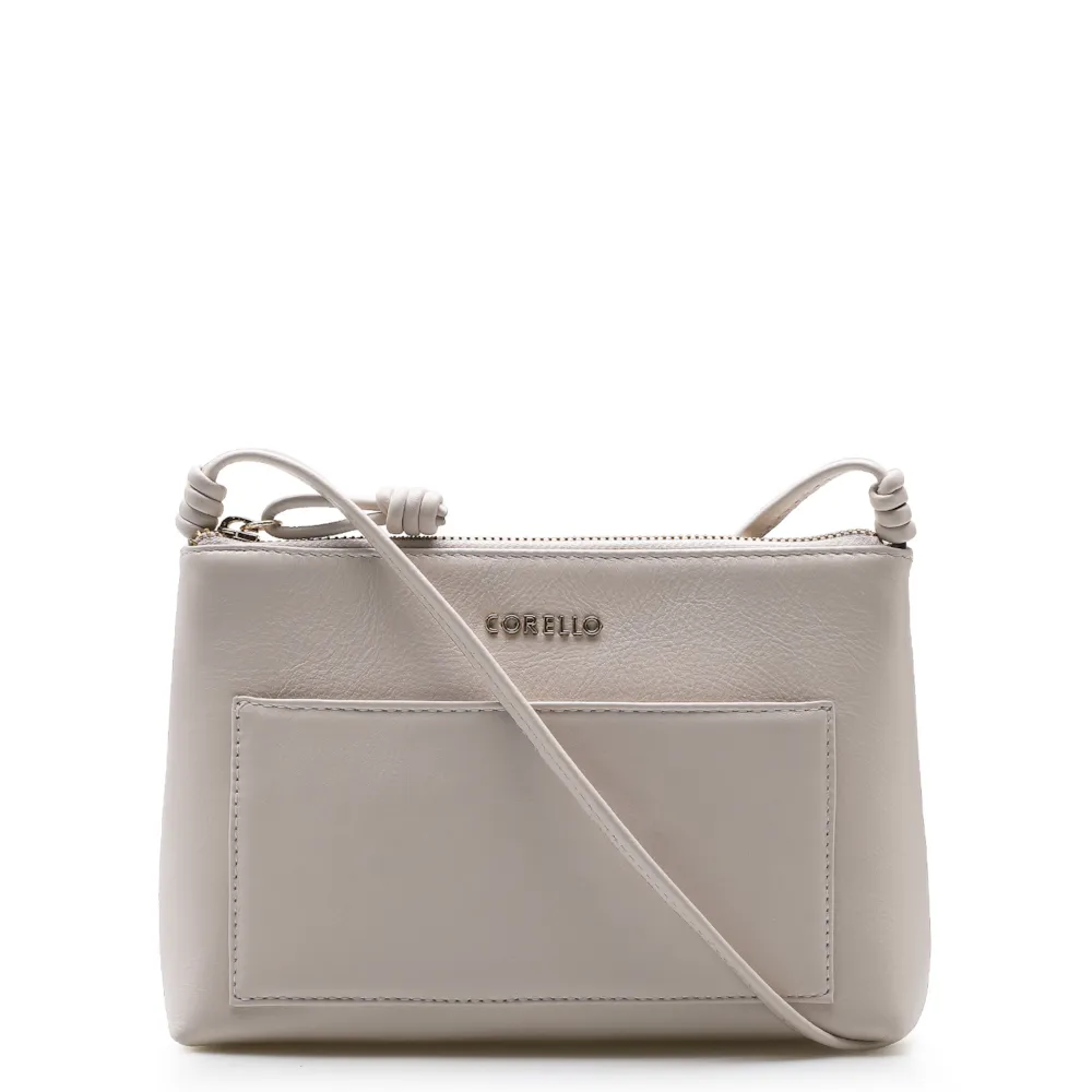 Bolsa Transversal Couro Off White