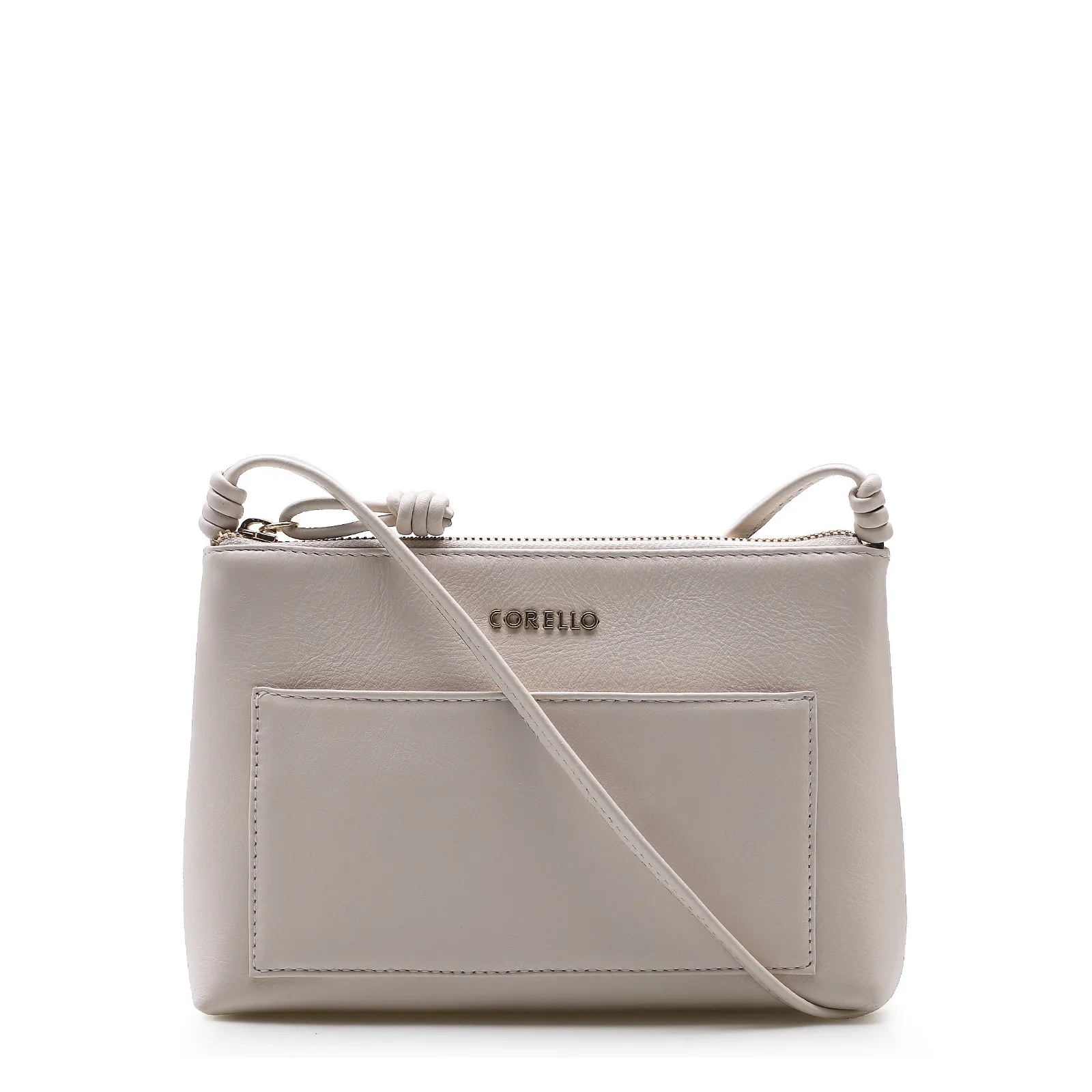 Bolsa Transversal Couro Off White