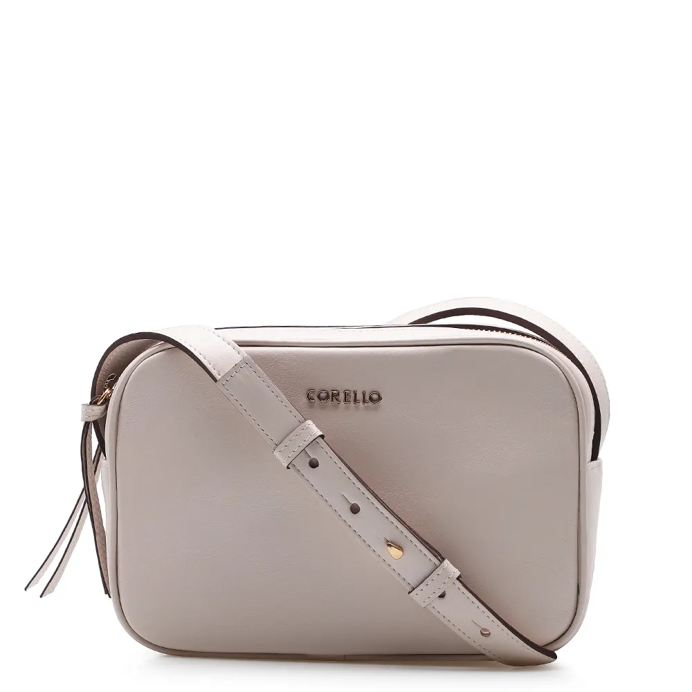 Bolsa Transversal Couro Off White