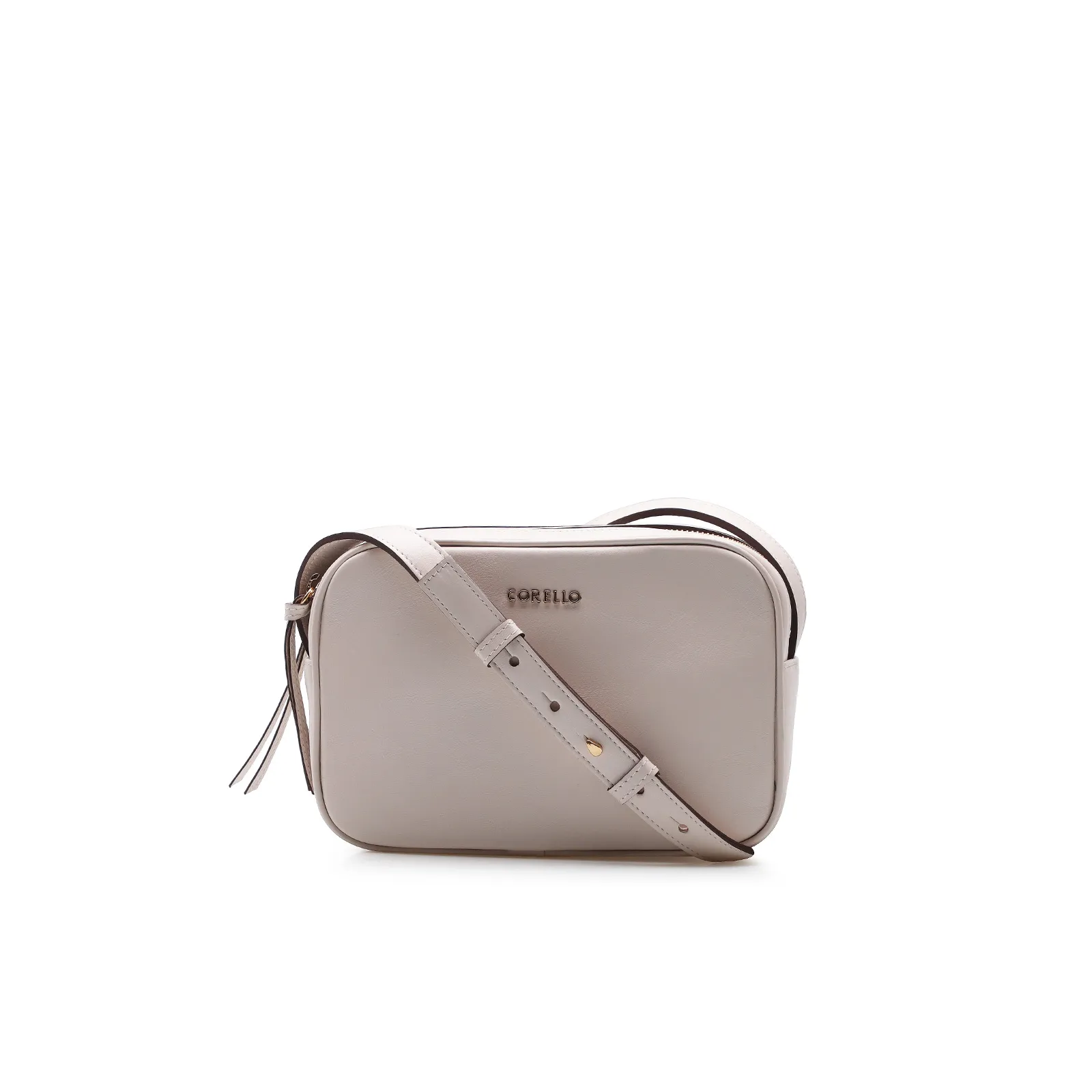 Bolsa Transversal Couro Off White