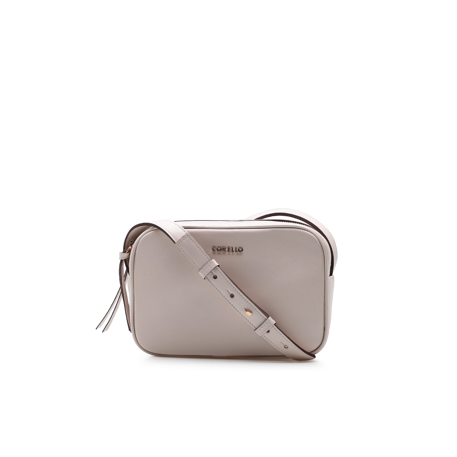 Bolsa Transversal Couro Off White