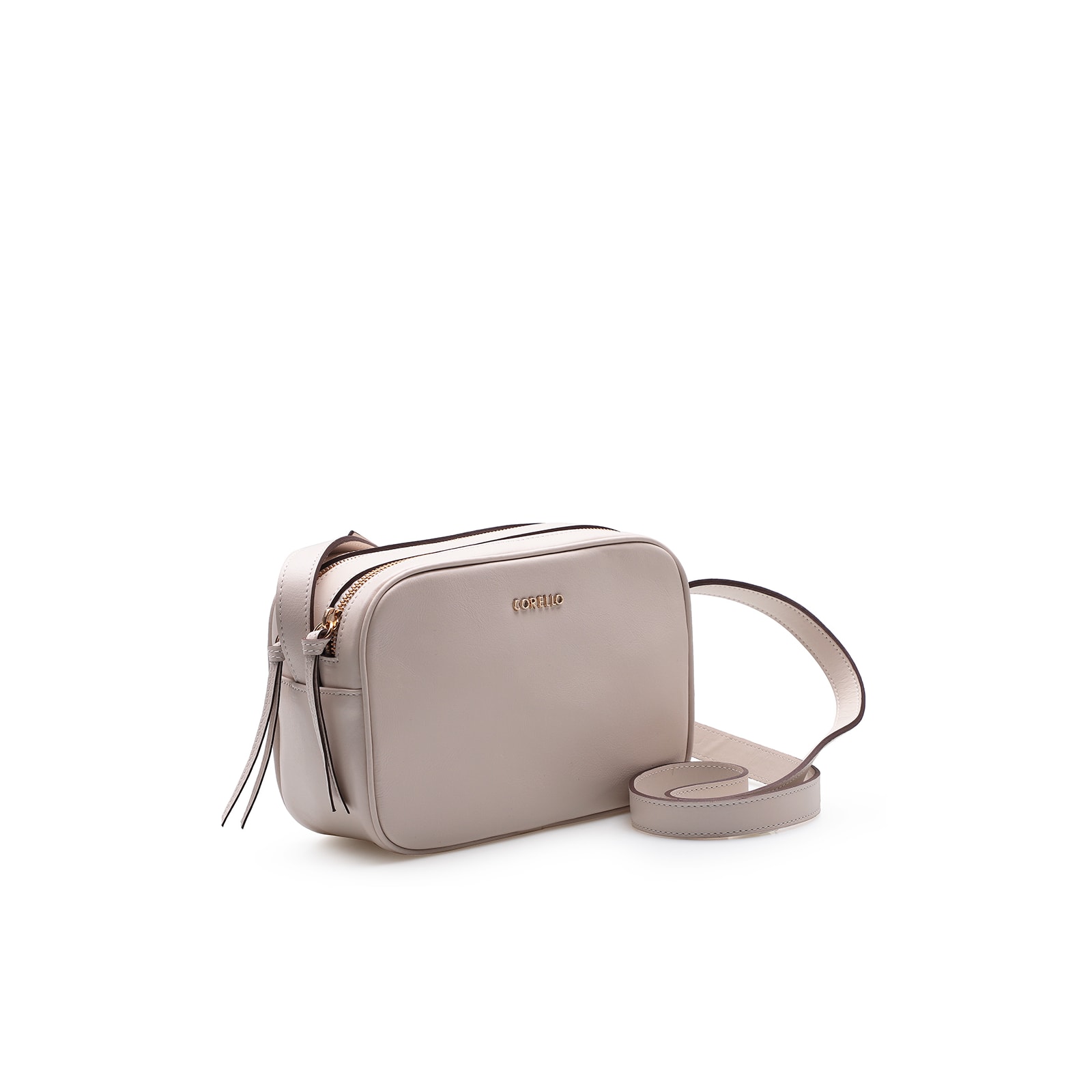 Bolsa Transversal Couro Off White