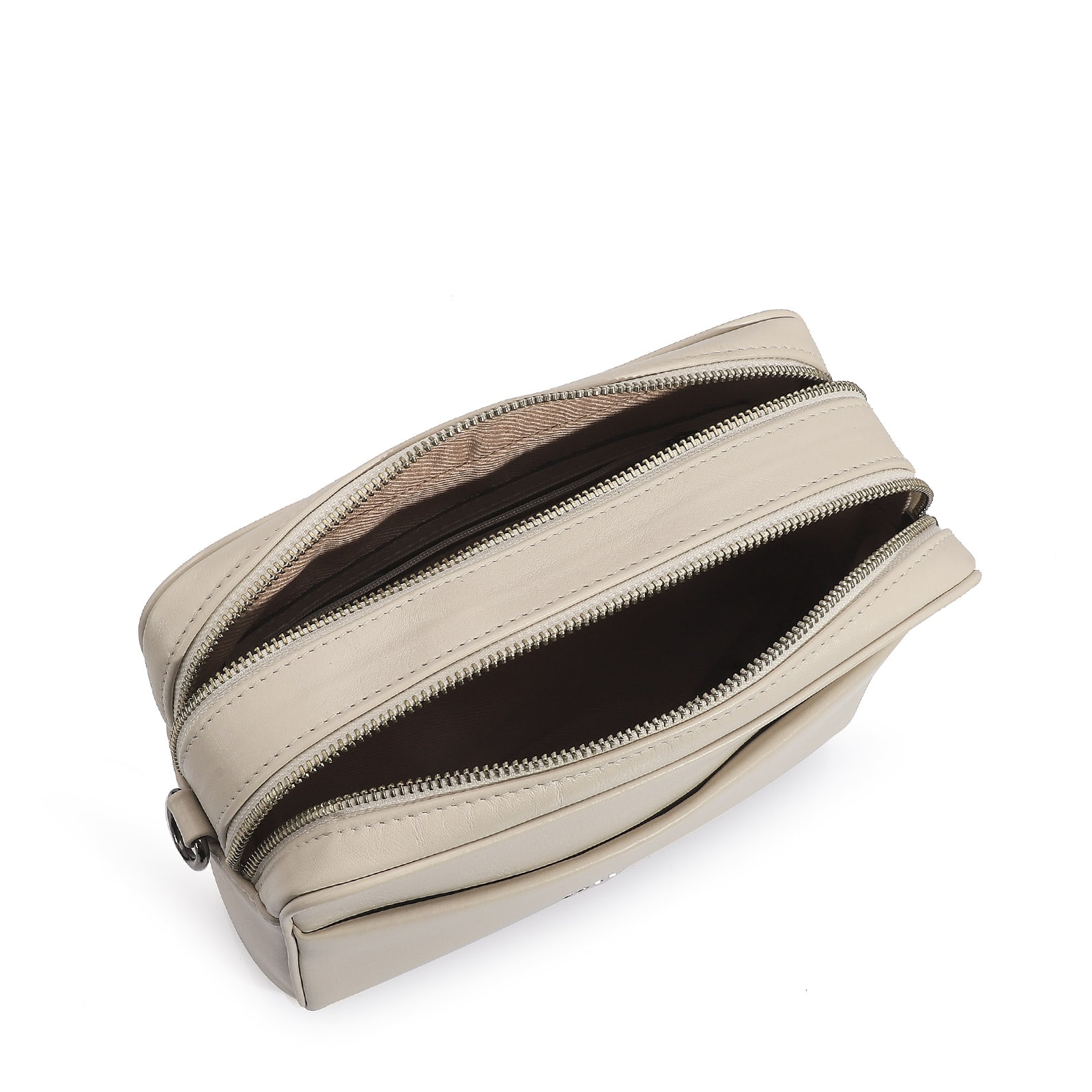 Bolsa Transversal Couro Off White