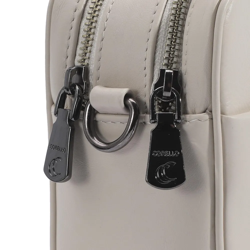 Bolsa Transversal Couro Off White - imagem 6