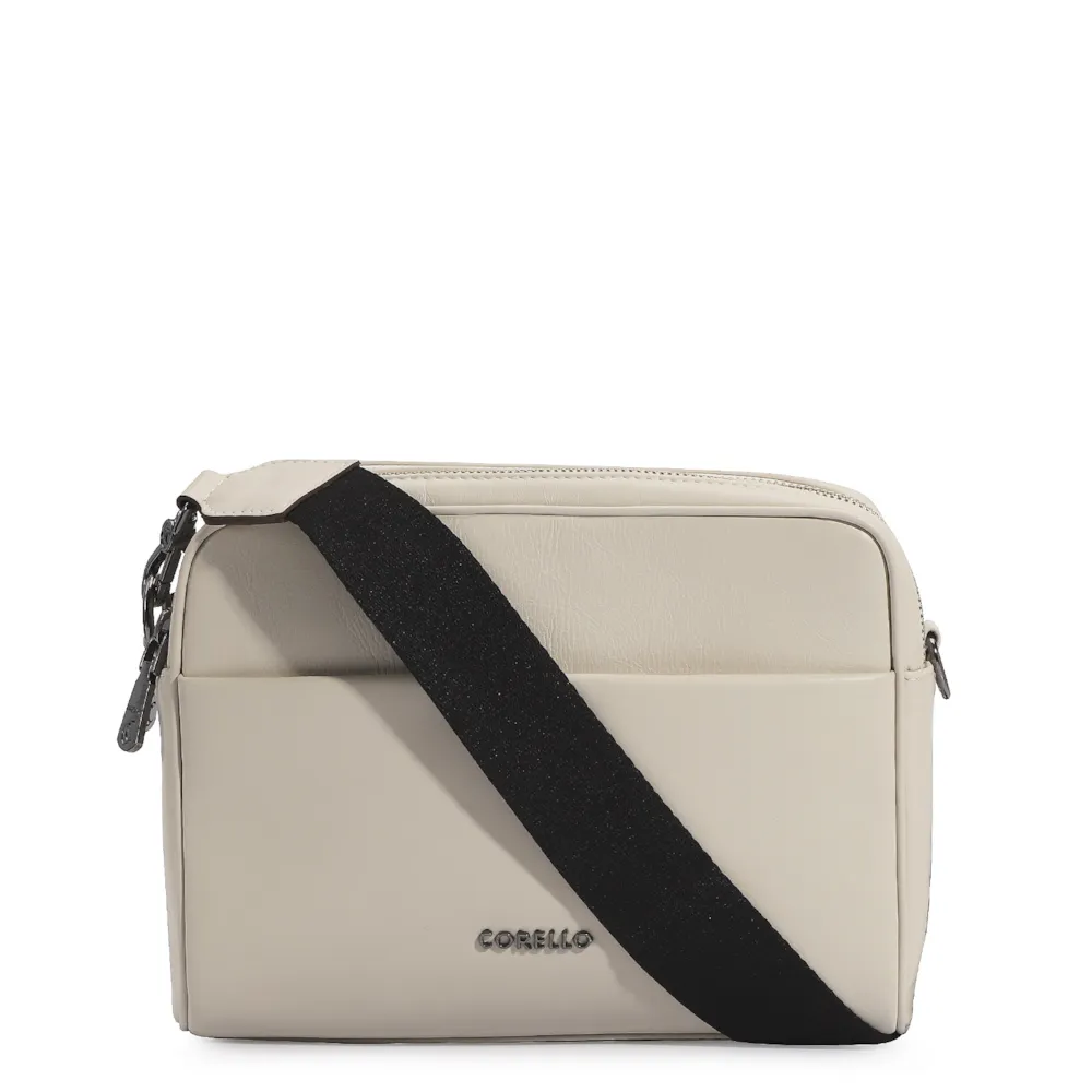 Bolsa Transversal Couro Off White