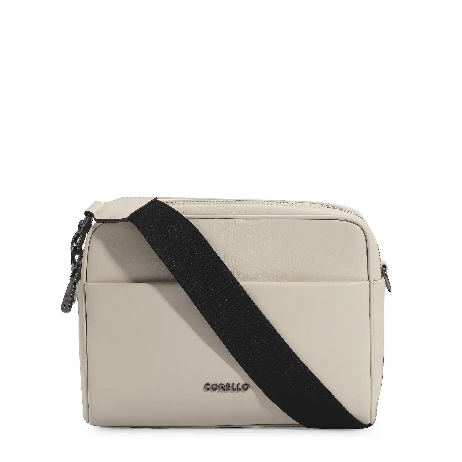 Bolsa Transversal Couro Off White
