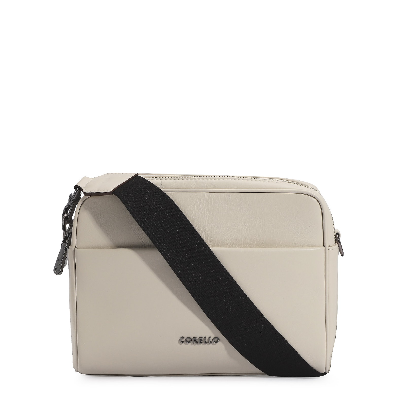 Bolsa Transversal Couro Off White