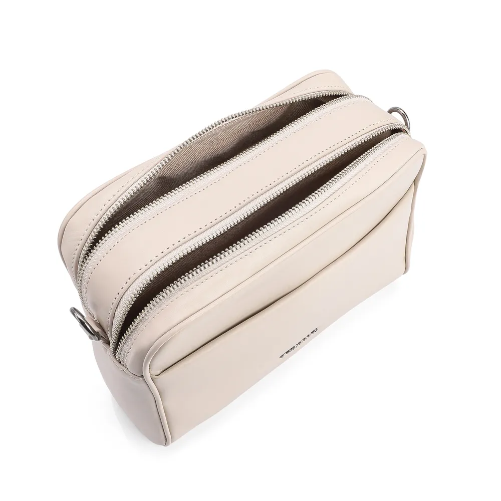 Bolsa Transversal Couro Off White - imagem 4