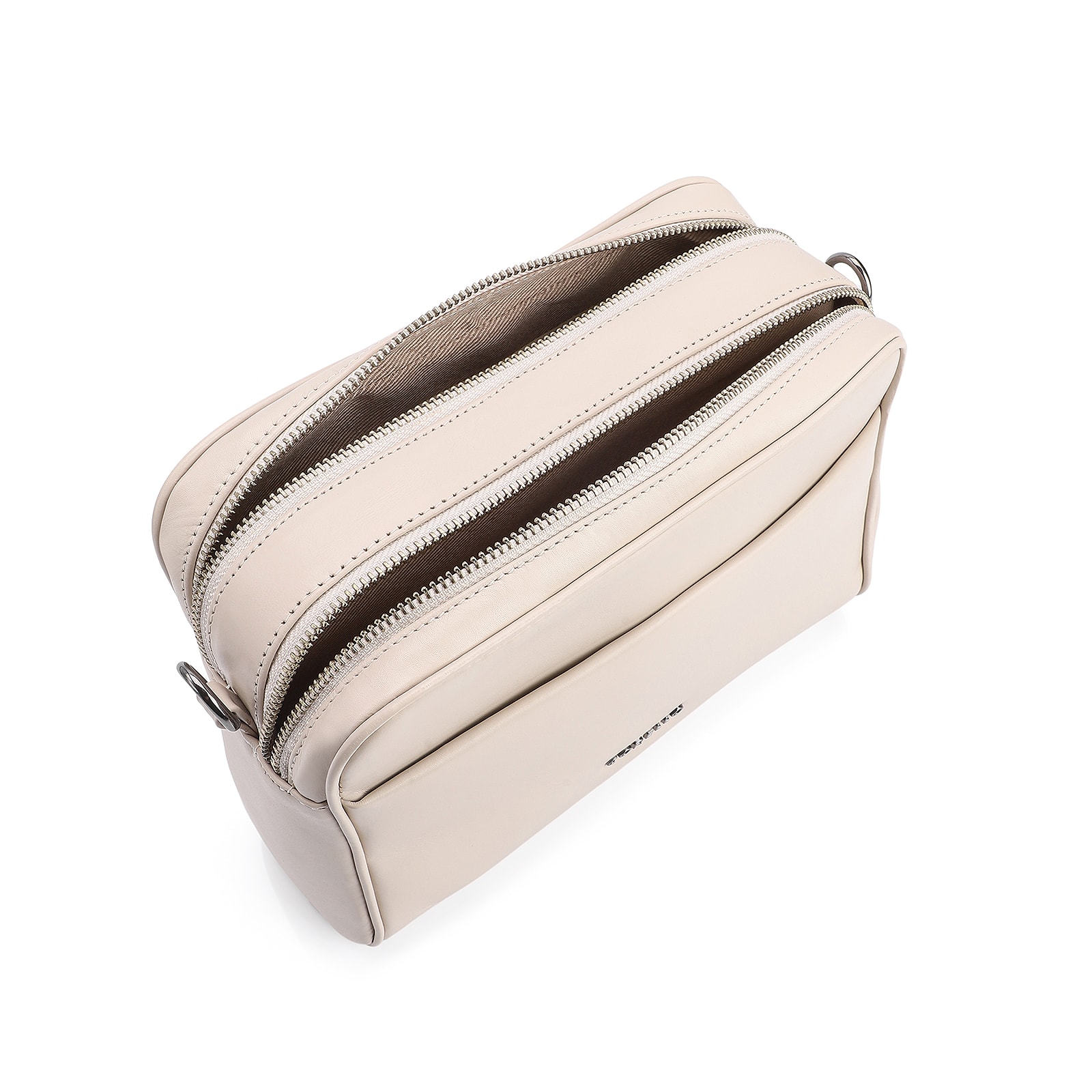 Bolsa Transversal Couro Off White