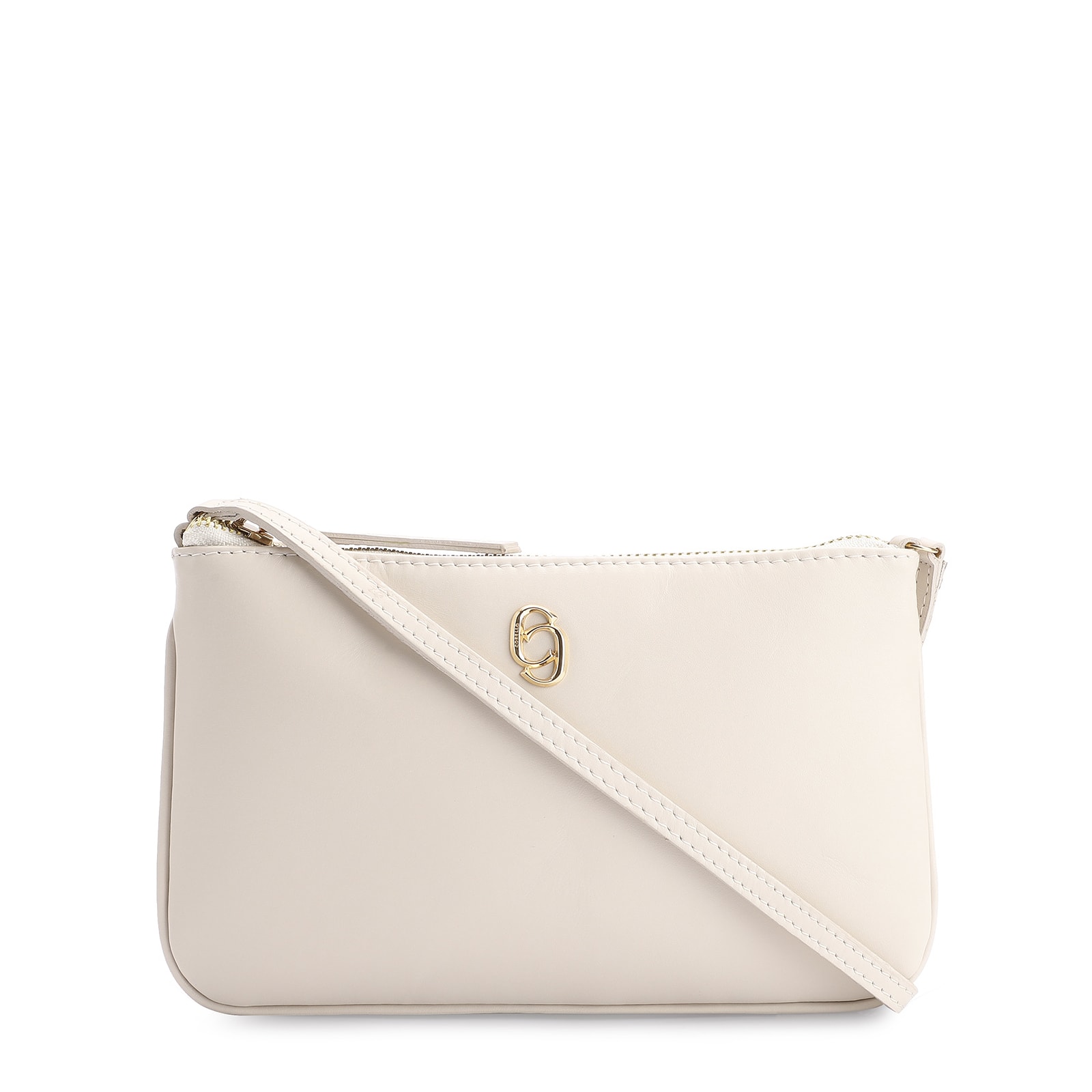 Bolsa Transversal Couro Off White