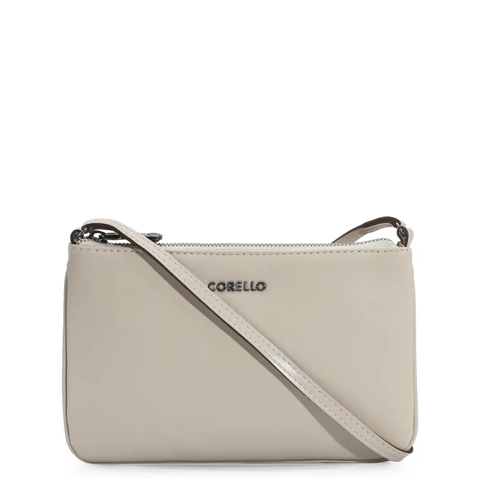Bolsa Transversal Couro Off White