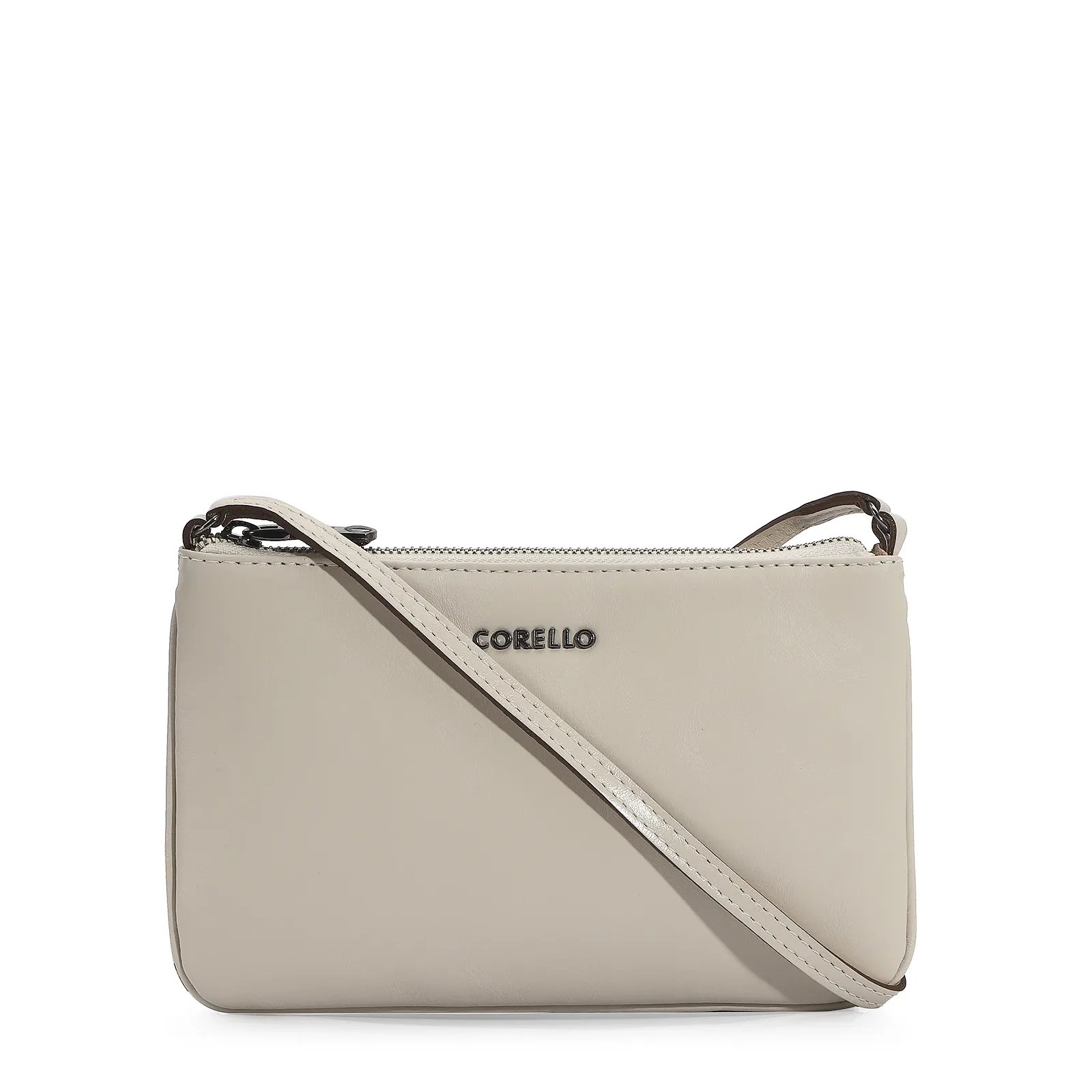 Bolsa Transversal Couro Off White