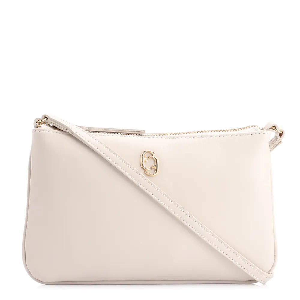 Bolsa Transversal Couro Off White