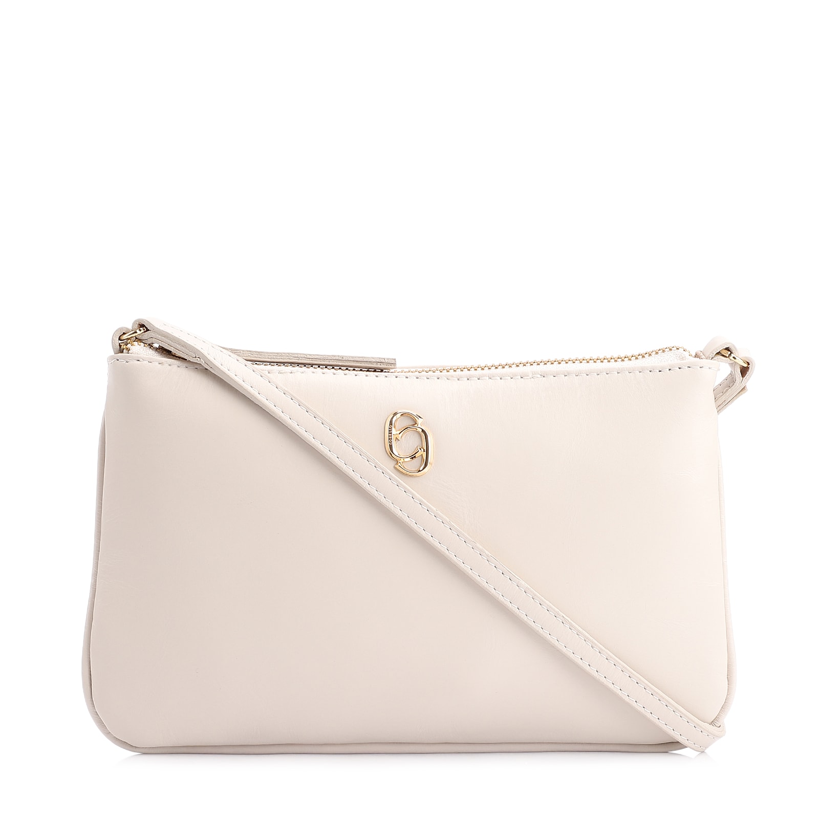 Bolsa Transversal Couro Off White
