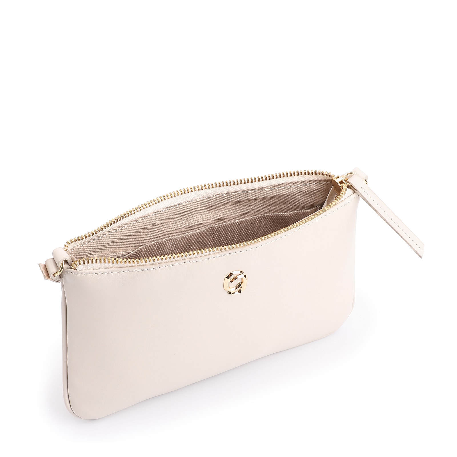 Bolsa Transversal Couro Off White