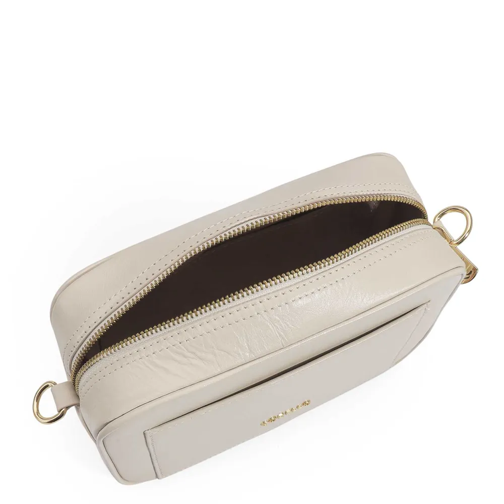 Bolsa Transversal Couro Off White - imagem 4