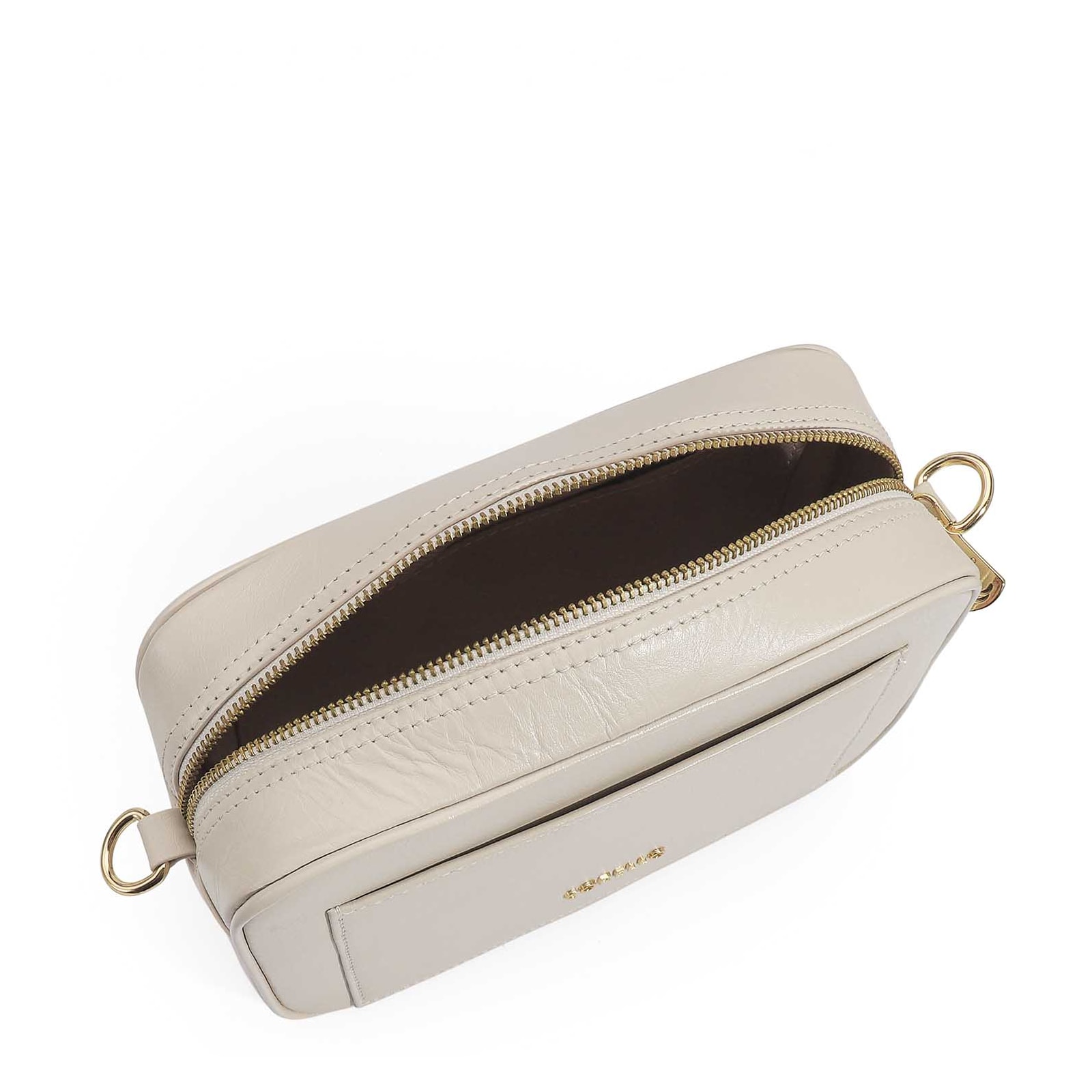 Bolsa Transversal Couro Off White