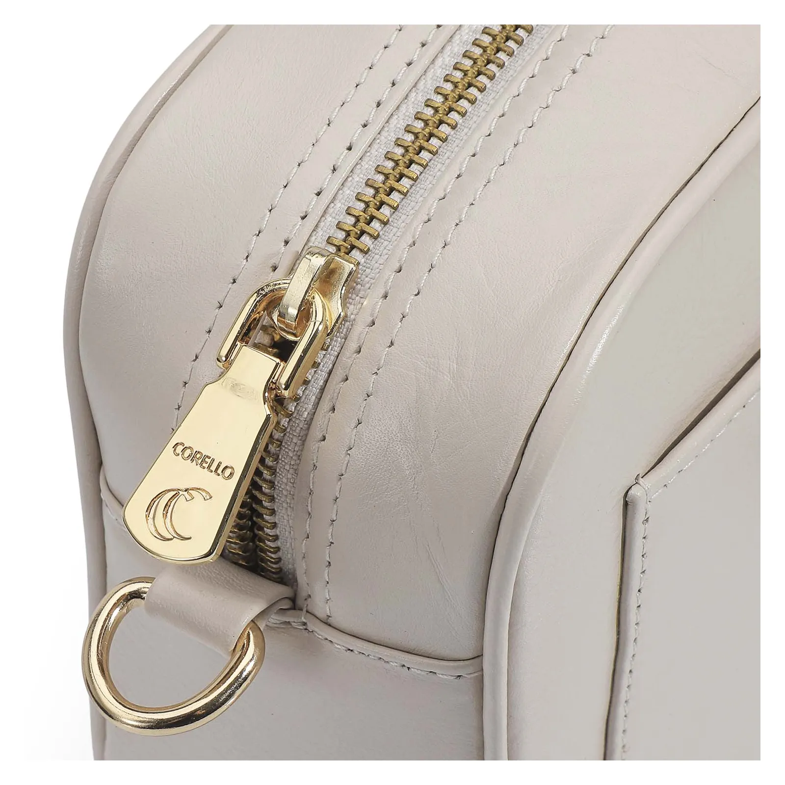 Bolsa Transversal Couro Off White