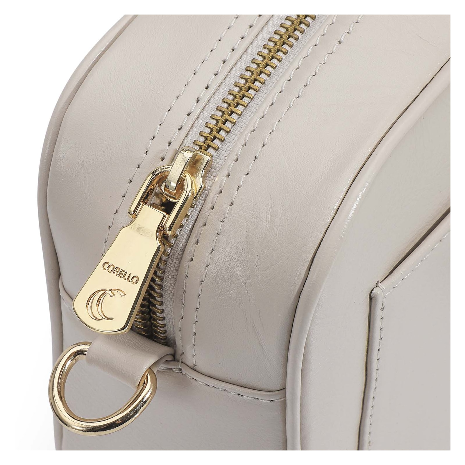 Bolsa Transversal Couro Off White