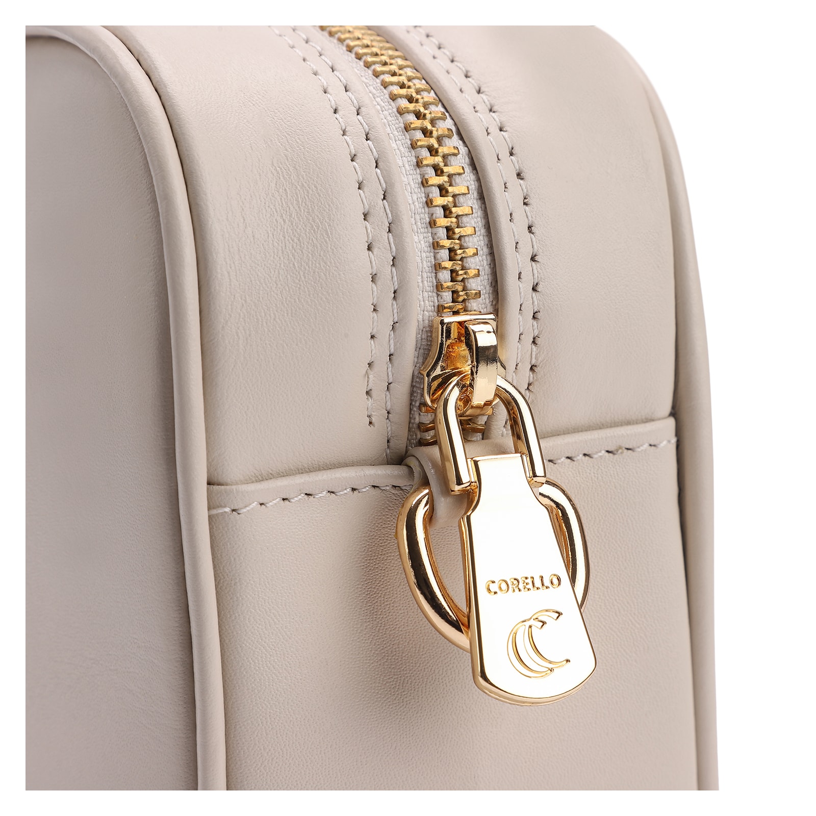 Bolsa Transversal Couro Off White