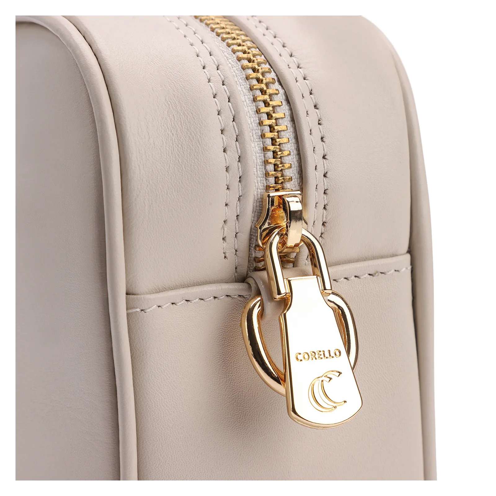Bolsa Transversal Couro Off White