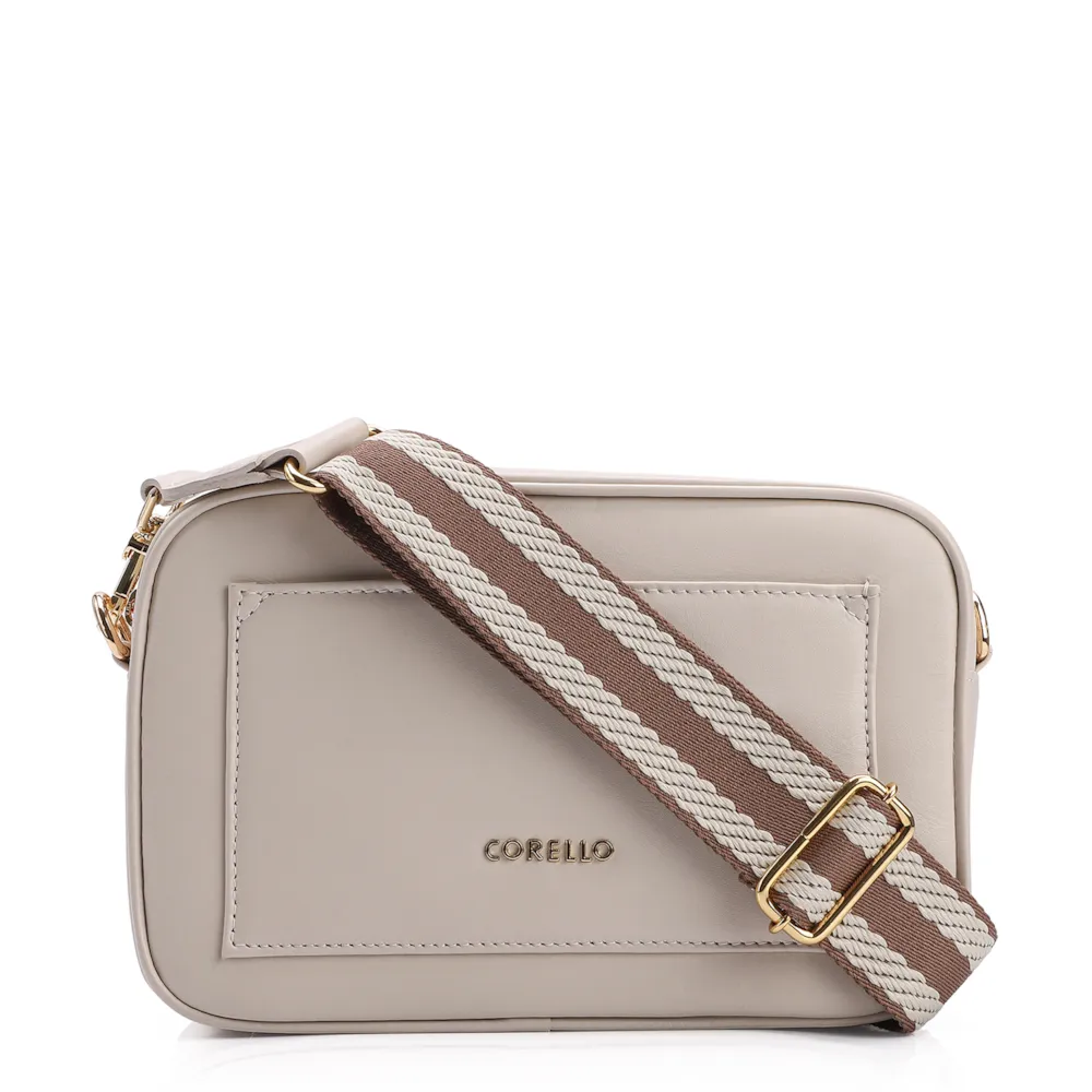 Bolsa Transversal Couro Off White