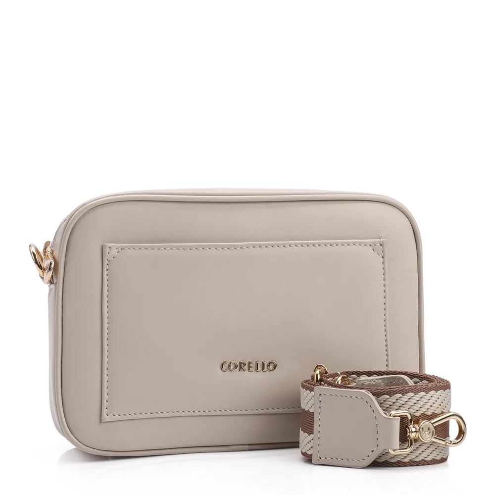 Bolsa Transversal Couro Off White - imagem 2