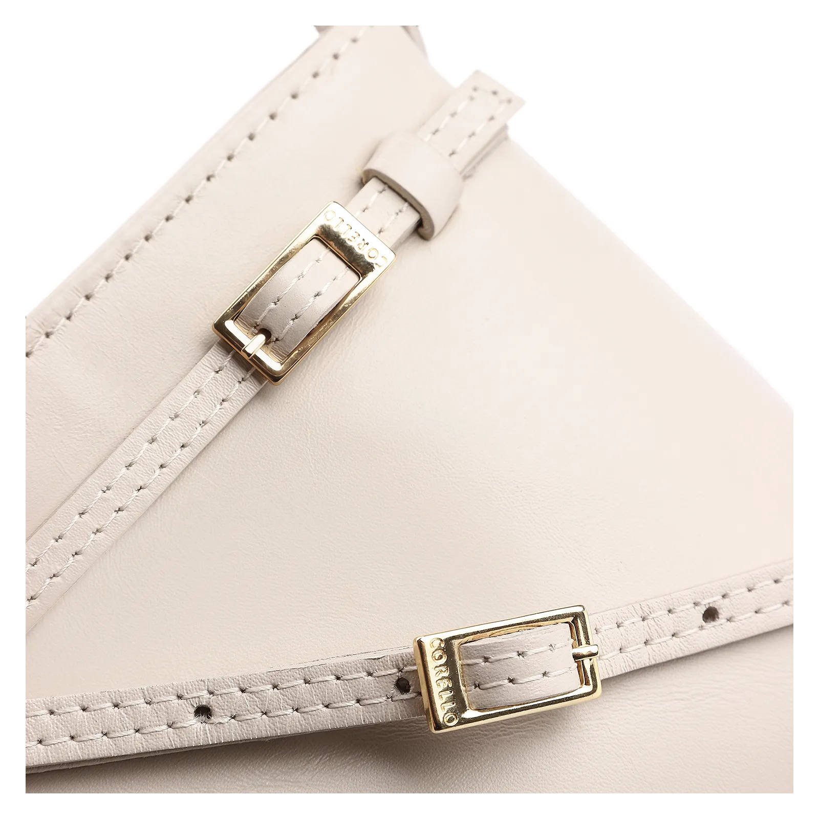 Bolsa Transversal Couro Off White