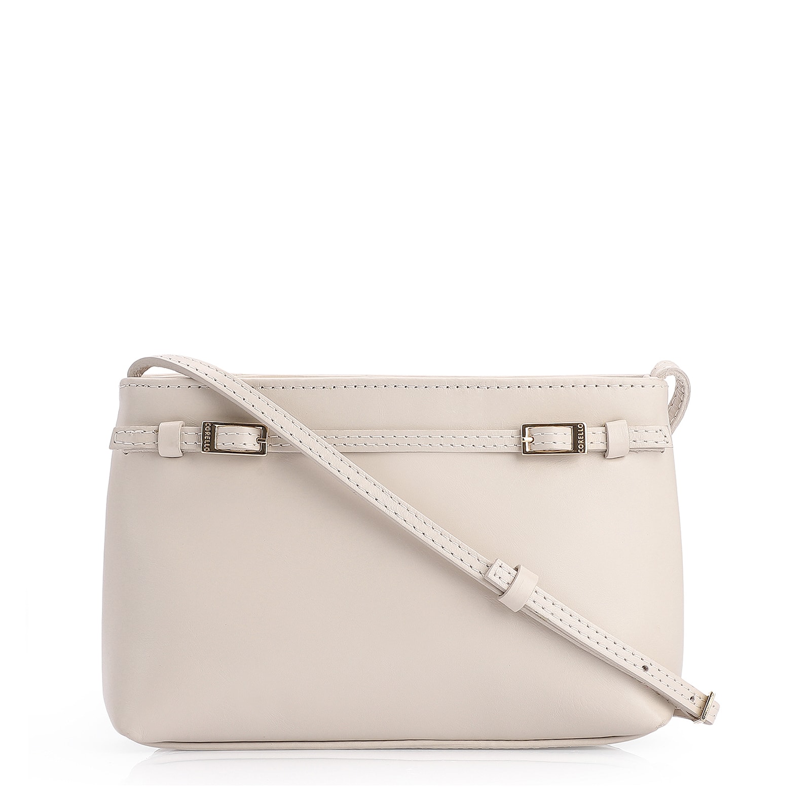 Bolsa Transversal Couro Off White