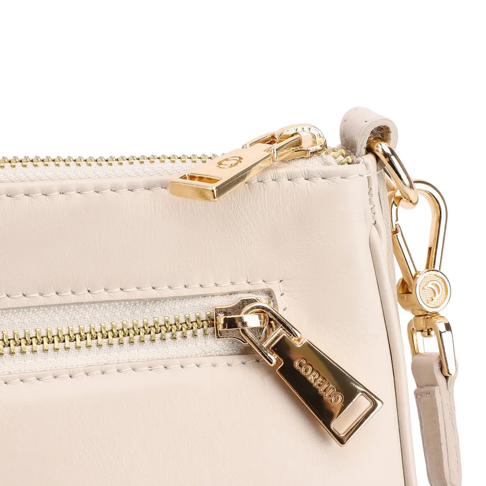 Bolsa Transversal Couro Off White - imagem 5