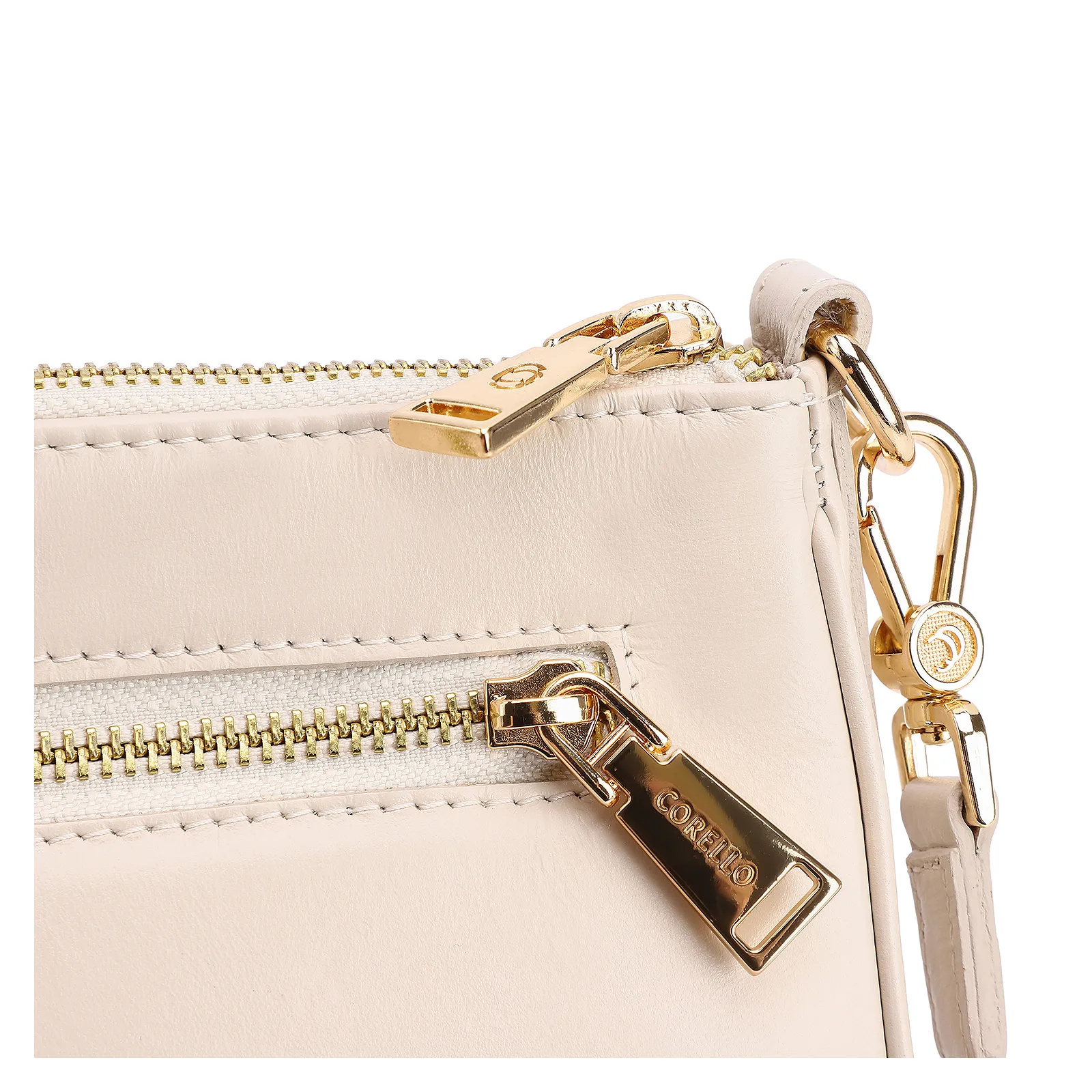 Bolsa Transversal Couro Off White