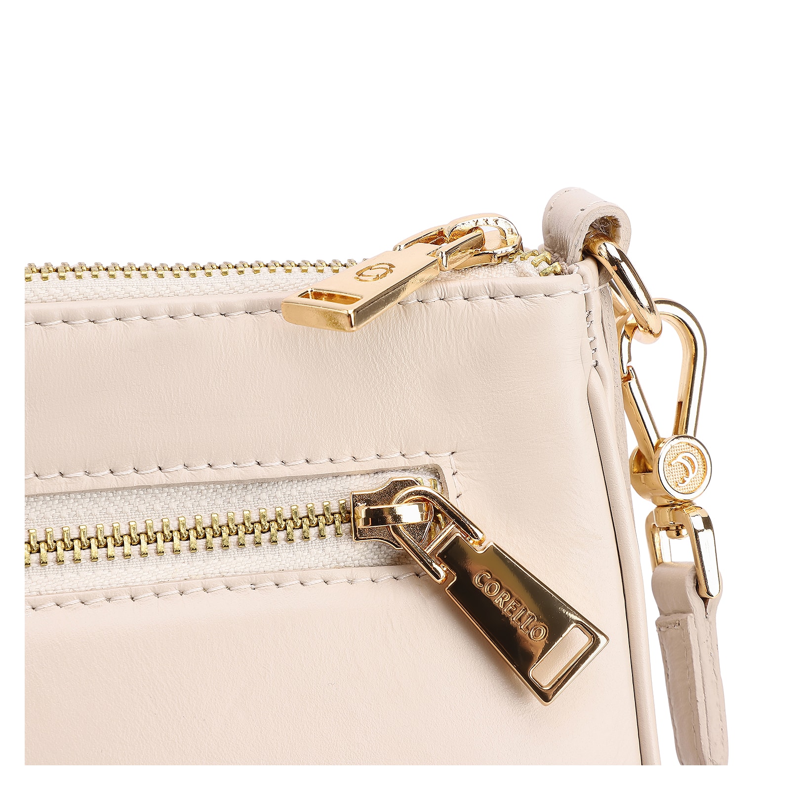 Bolsa Transversal Couro Off White