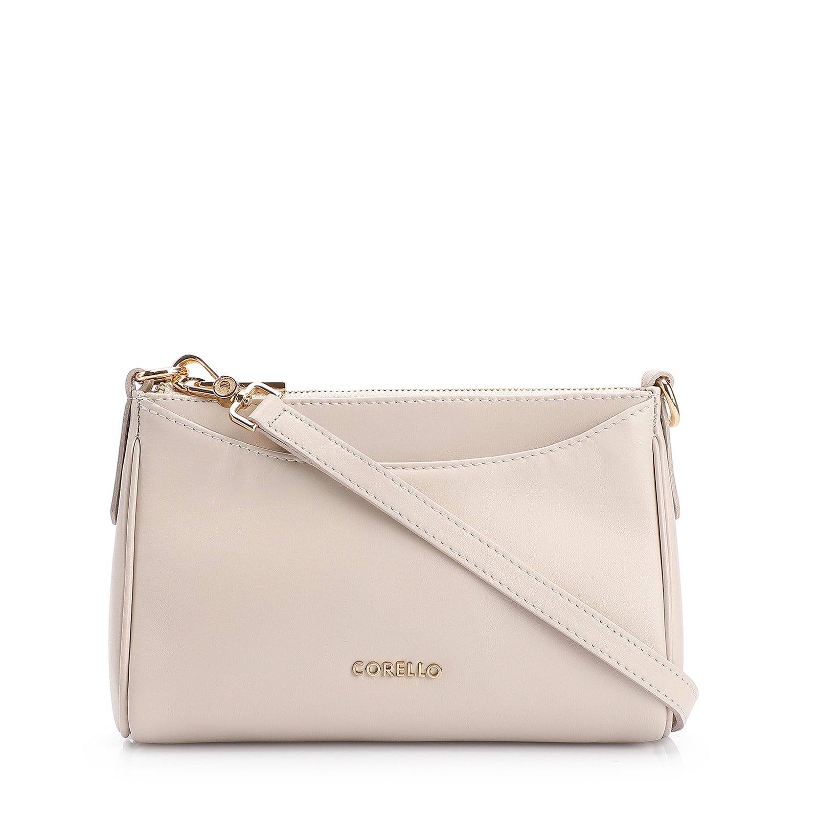 Bolsa Transversal Couro Off White