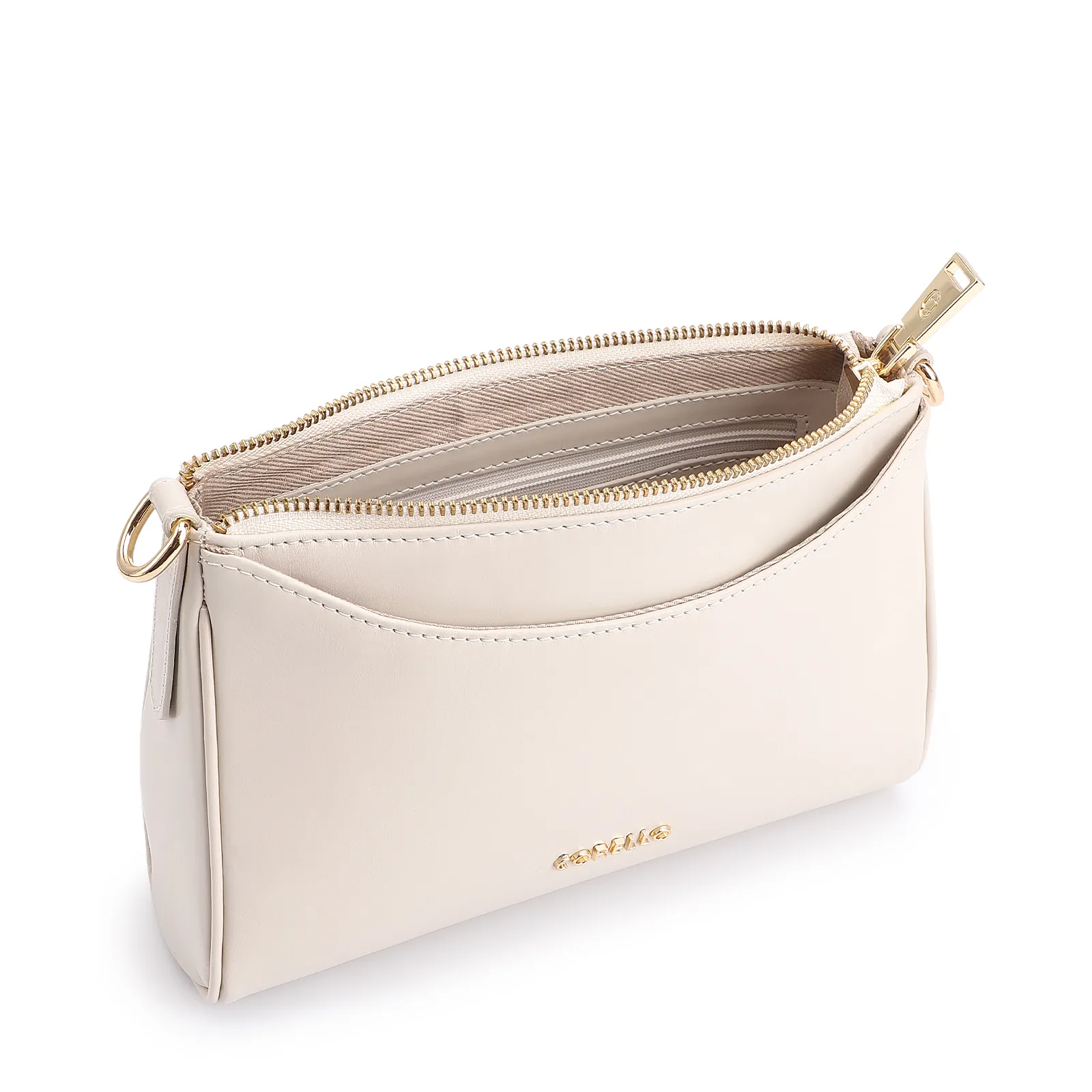 Bolsa Transversal Couro Off White