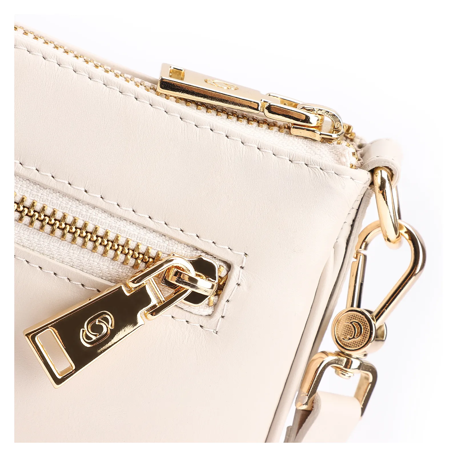 Bolsa Transversal Couro Off White