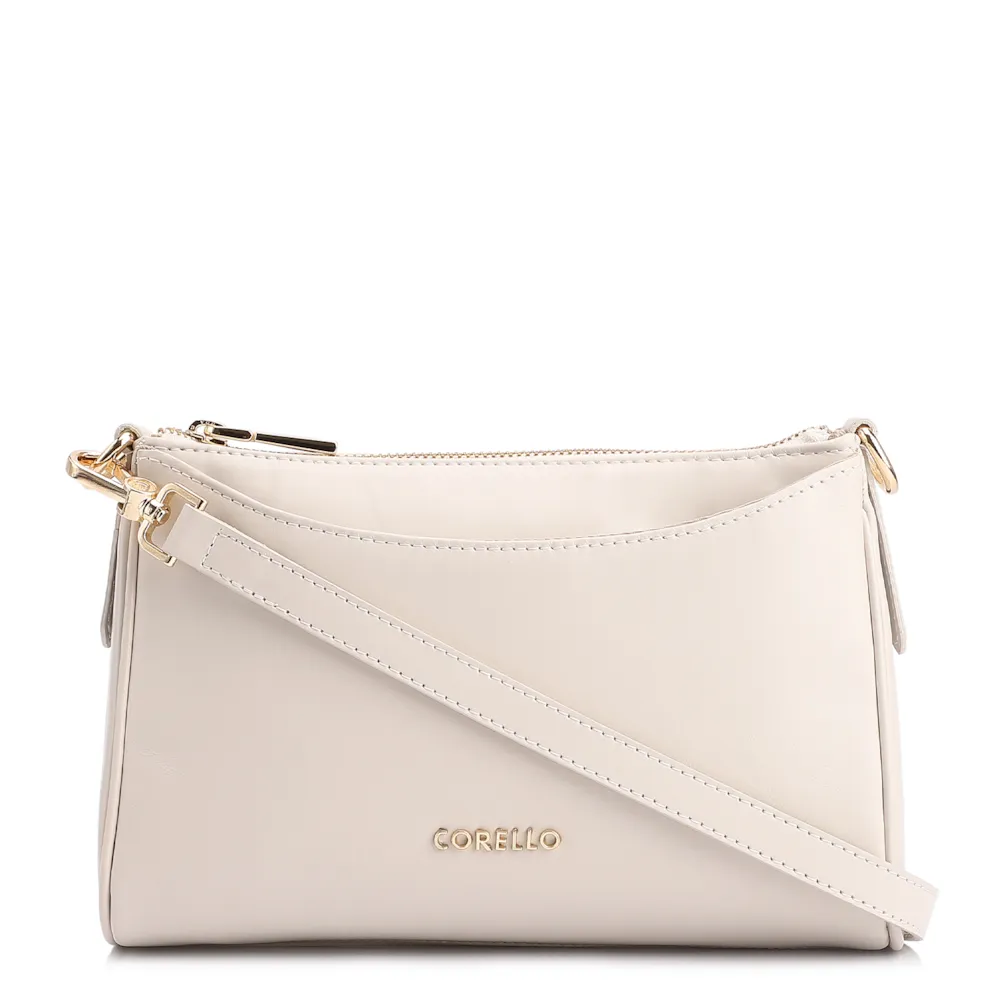 Bolsa Transversal Couro Off White