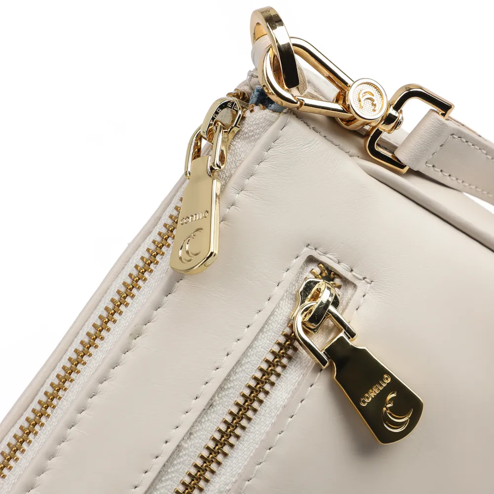 Bolsa Transversal Couro Off White - imagem 5