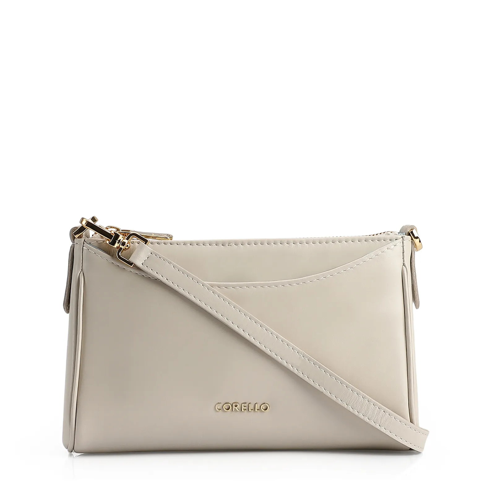 Bolsa Transversal Couro Off White