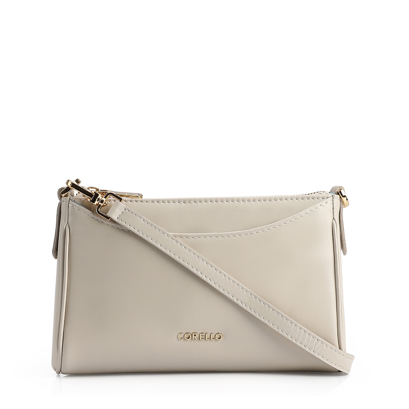 Bolsa Transversal Couro Off White