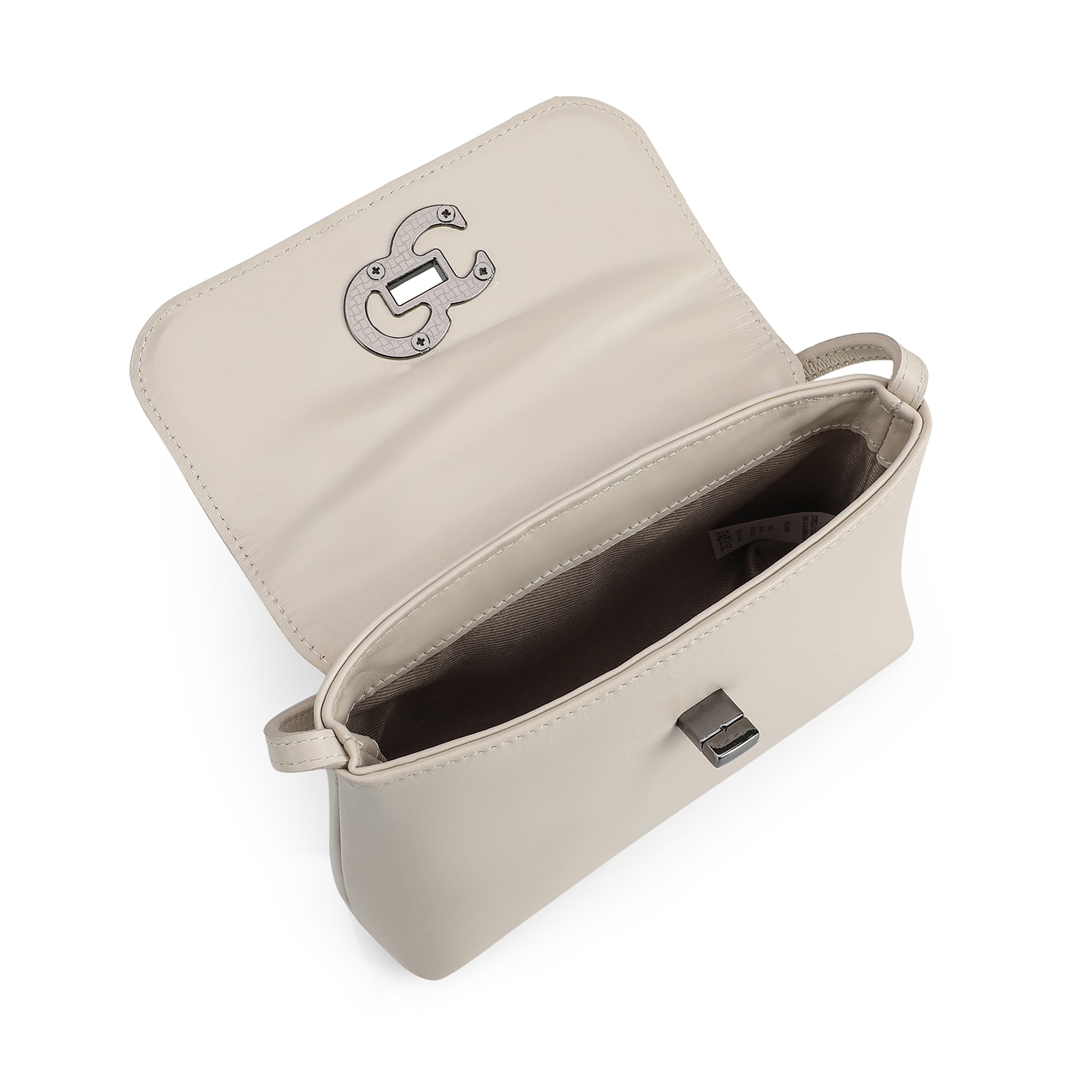 Bolsa Transversal Couro Off White