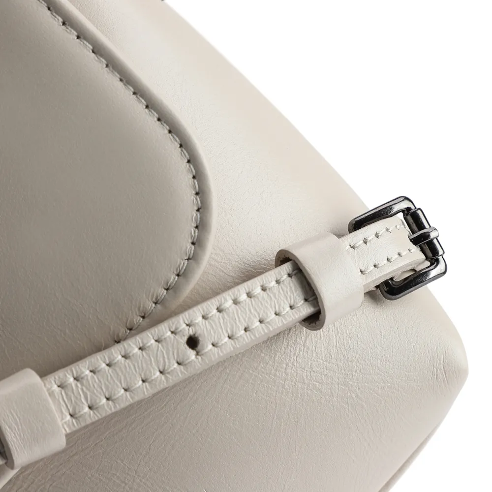 Bolsa Transversal Couro Off White - imagem 6