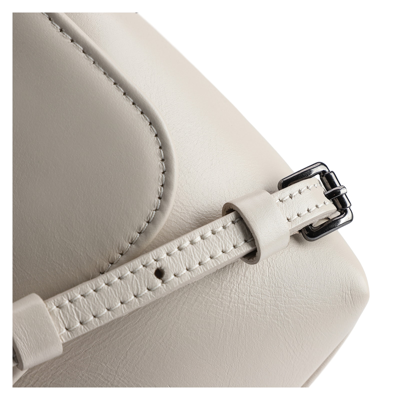 Bolsa Transversal Couro Off White