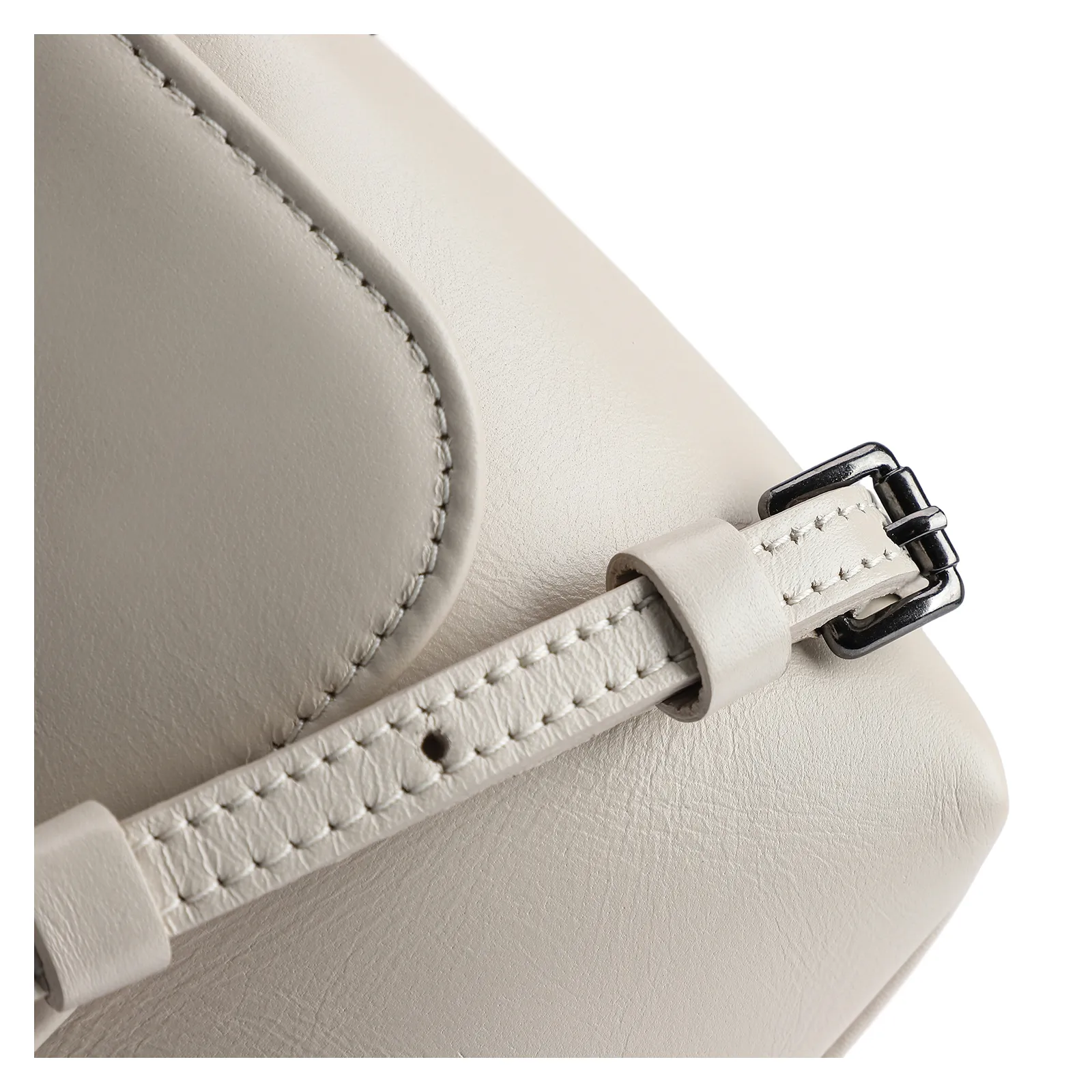 Bolsa Transversal Couro Off White