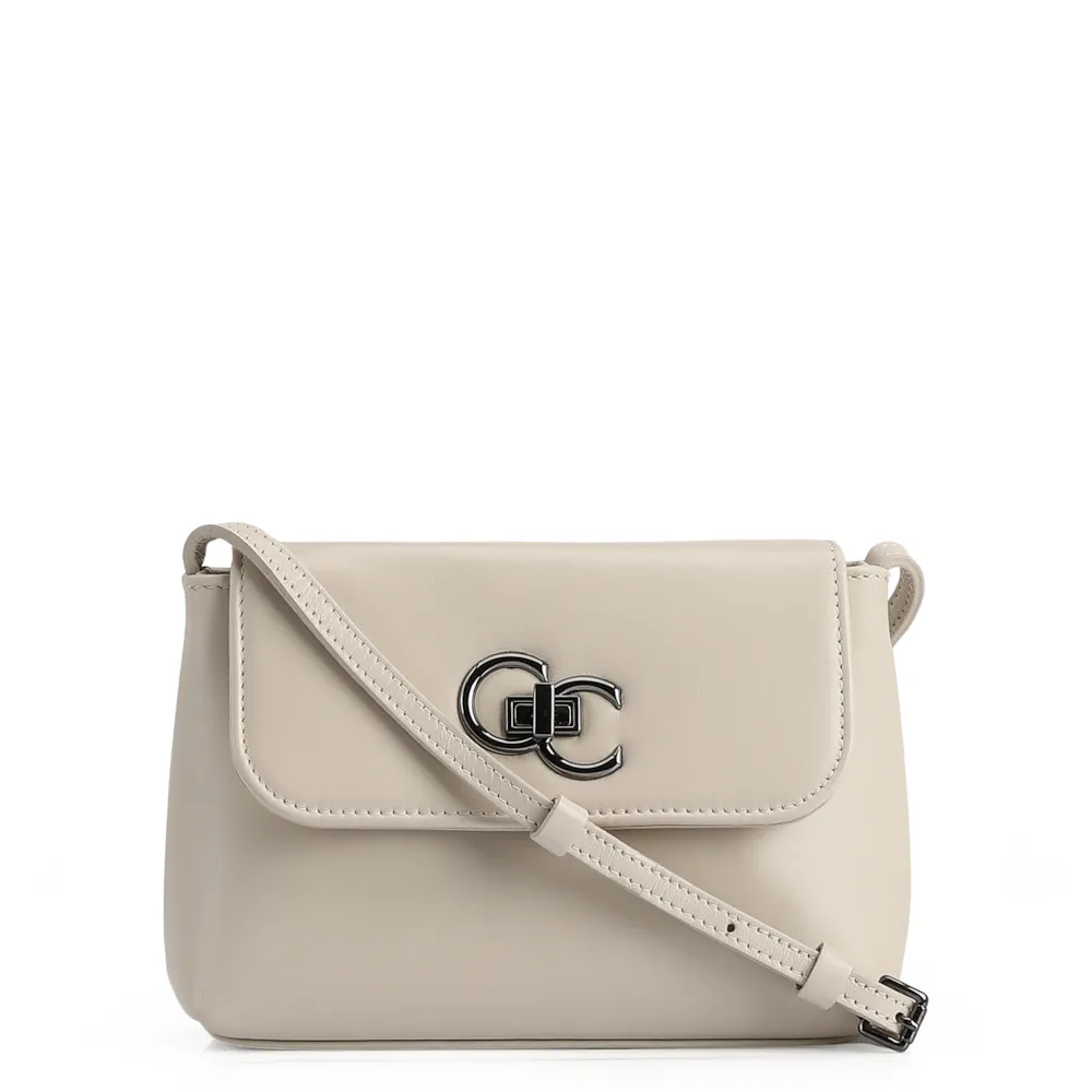 Bolsa Transversal Couro Off White